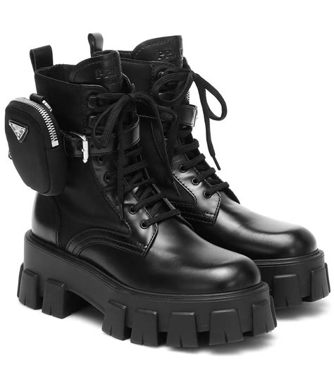 bottes plateforme prada|prada ankle boots.